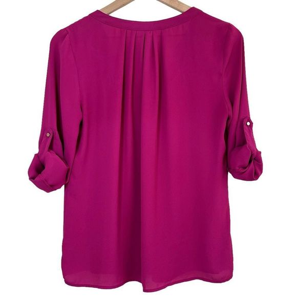 Under Skies from Anthropologie Long Sleeve V Neck Blouse Women’s Small - Picture 6 of 12